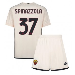 AS Roma Leonardo Spinazzola #37 Bortaställ Barn 2023-24 Kortärmad (+ Korta byxor)